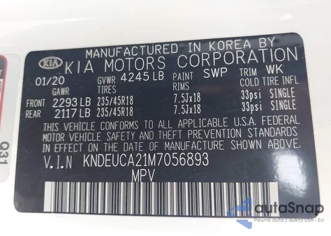 2021 Kia Seltos S Turbo from USA, damaged, VIN KNDEUCA21M7056893